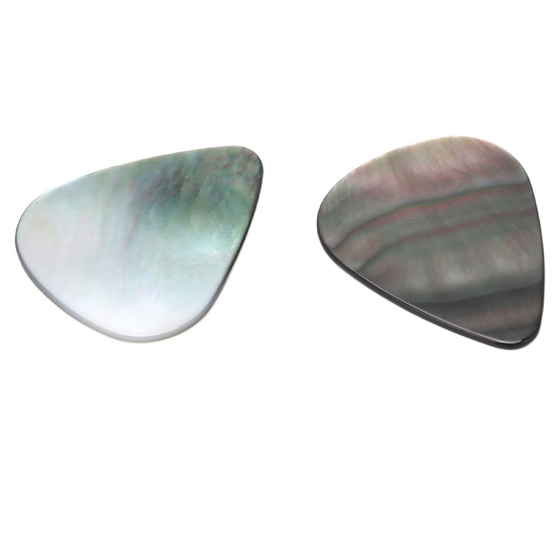 2PCS Set Guitar Picks Shell Teardrop Shaped Acoustic Guitar Picks