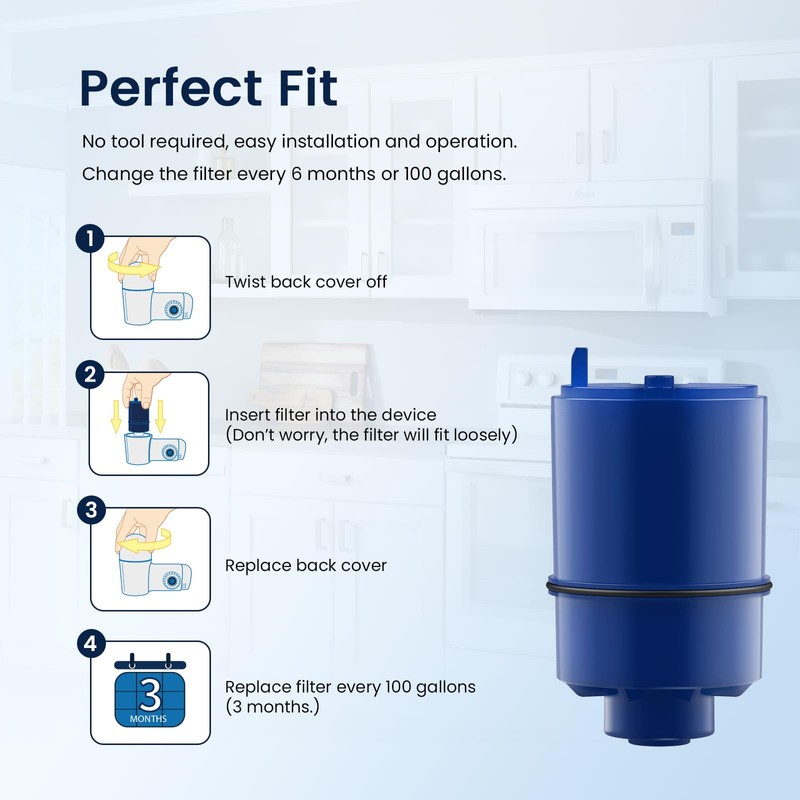 GLACIER FRESH NSF Certified Water Filter - Compatible with PUR®