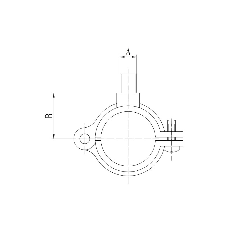 ClampTitan Hinged Split Ring Pipe Hanger Galvanized Iron, with 3/8