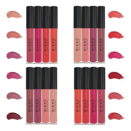 Kit 4 Tonos Labiales Líquido Mate Bissú