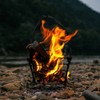 Folding Campfire Grill Camping Fire Pit Portable Wood Burning Bonfire