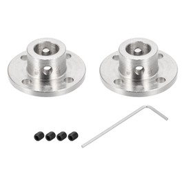 Rebower 10mm Rigid Flange Coupling Connector Motor Coupler (with Screw 1pcs M2 Hex Wrench),[for DIY Stepper Motors]-2 Pack