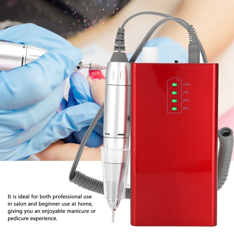Portable Rechargeable Electric Nail Drill Machine 30000 RPM Cordless Manicure
