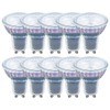 10 x LED Premium Glass Reflector GU10 5 W =