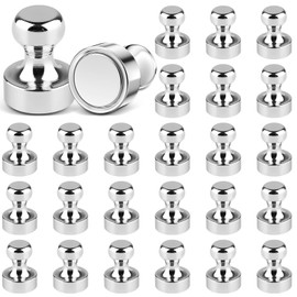 AiQInu Pack of 24 Magnets Strong 16 x 20 mm, Neodymium Magnet Extra Strong, Magnets for Magnetic Board, Cone Magnets, Strong for Whiteboard, Office, Metal Fridge Magnets