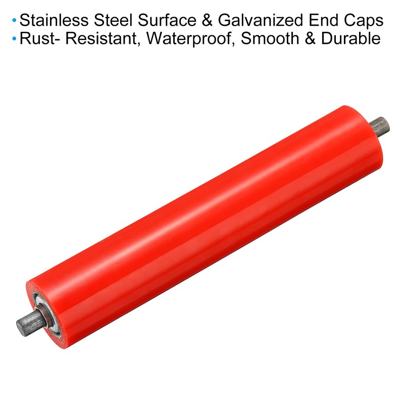 PATIKIL Polyurethane Coated Conveyor Roller 2" Diameter 10" Length, Stainless