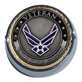 MotorDog69 Goldwing Coin Mount with Air Force Veteran