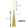 YAZANY 20 Pcs Gold Tassels, Bookmar