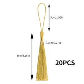 YAZANY 20 Pcs Gold Tassels, Bookmar