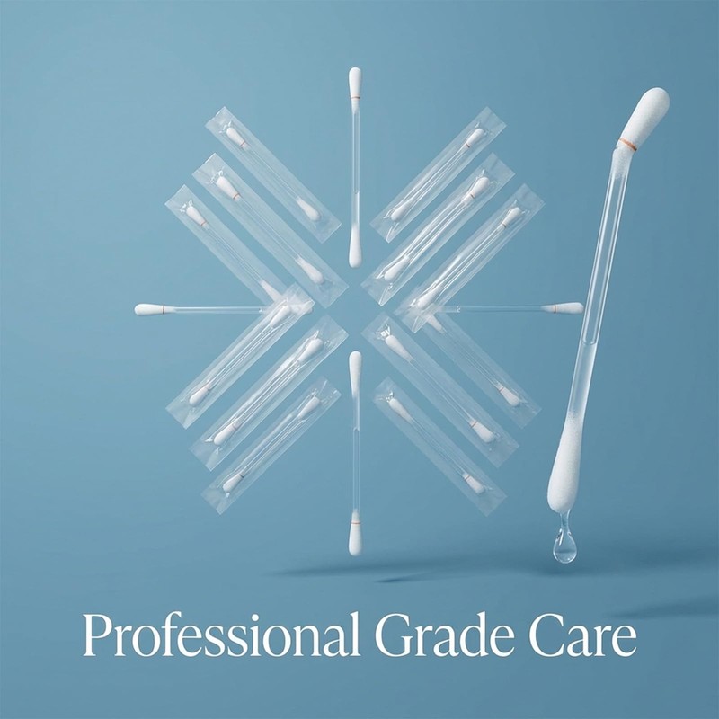 Care Cleansing Swabs,100 Pcs Disposable Saline Solution Swabs