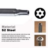 VESTTIO Security Torx Screwdriver Bit Set 11PCS 1/4 Inch Hex