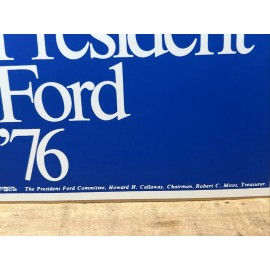 President Gerald R. Ford '76 Campaign, Election Bumper Sticker Blue & White USA