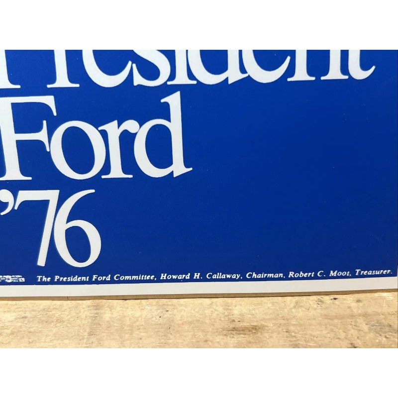 President Gerald R. Ford '76 Campaign, Election Bumper Sticker Blue