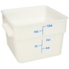 Winco Square Storage Container, 12-Quart, White