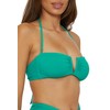 BECCA Women's Standard Color Code Shirred Bandeau Bikini Top, Adjustable,
