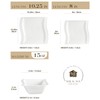 MALACASA Ivory White Dinnerware Set, 12 Pieces - Porcelain Dinner
