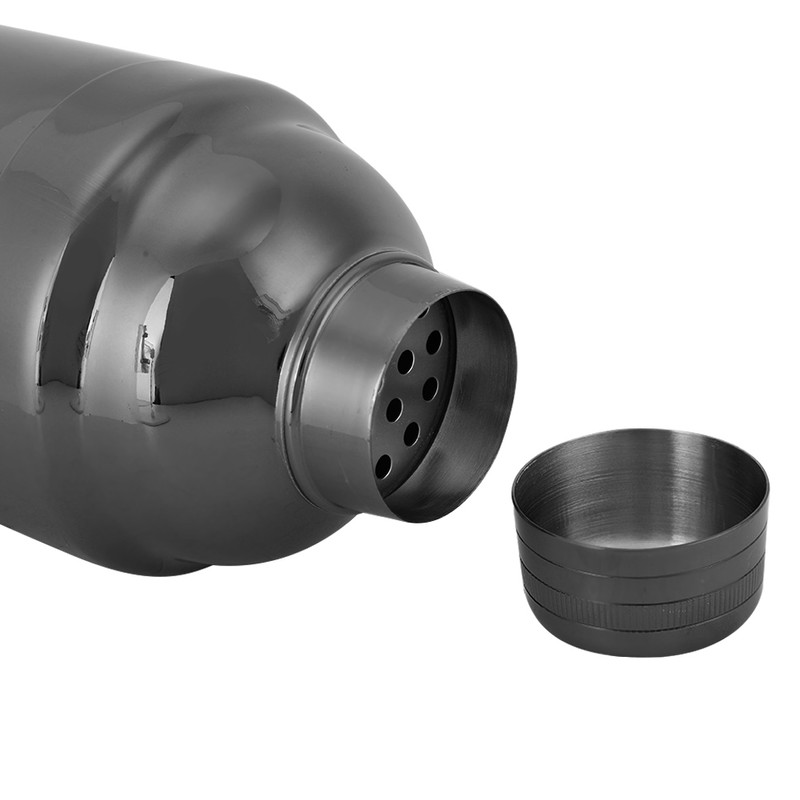 Fashionable Stainless Steel Cocktail Shaker Shaking Tool Bar Supplies AccessoriesBlack