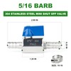TAISHER 1PCS 304 Stainless Steel 5/16" Mini Ball Valve Shut