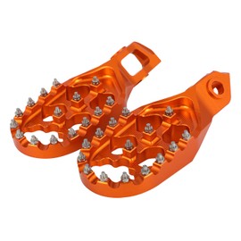 USTPO Motorcycle Foot Pegs CNC Footpegs Pedals for 65 85 110 125 250 300 450 1000 1290 EXC EXCF XC XCF XCW SX SXF EXC Dirt Pit Bike Orange