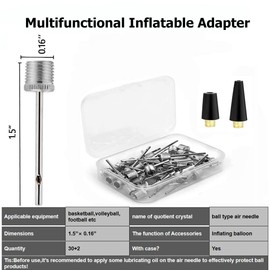 Dlingear 30+2 PCS Ball Pump Inflation Needle，Air Inflate Pump Needles for Basketball, Soccer Ball, Volleyball, Football, and All Other Sports Balls