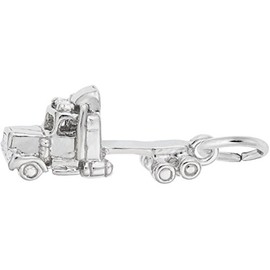 Rembrandt Semi Truck Charm - Metal - Sterling Silver