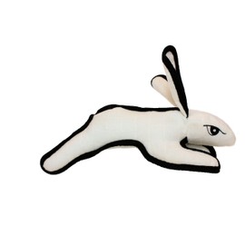 TUFFY Barnyard Animal Rabbit, Durable Dog Toy, White