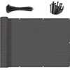 Sunny Guard Customized 3'x17' Dark Grey Balcony Privacy Screen,90% Shade