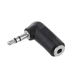 3.5mm Stereo Male to Female Right Angle Audio Adaptor Headphone Jack