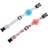 2 Pack Dog Collar Floral with Removable Flower Adjustable Nylon