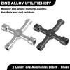 Vivantia 4-Way Utility Key for UK Gas Meters - 8mm