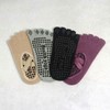 Non-slip Yoga Toe Socks Cross Pilates Full Toe Socks Yoga Toe Socks/Brown 2ea