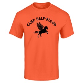 shop4ever Camp Half Blood T-Shirt Demigod Tee Medium Orange 0