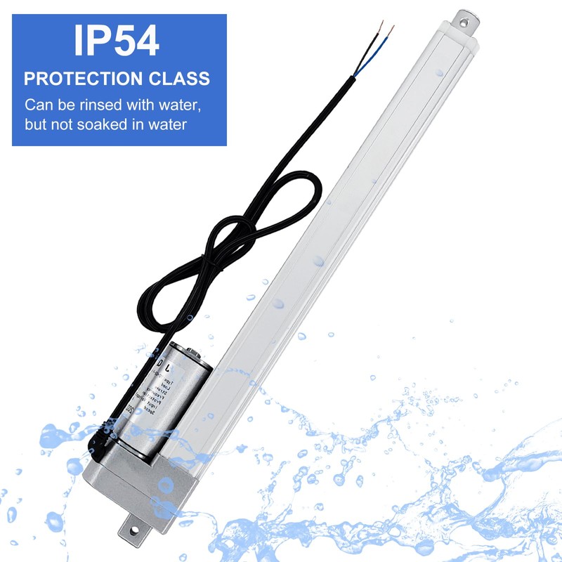 JQDML 22 Inch Stroke 12V Linear Actuator 300N/66lbs Speed 1.77"/sec