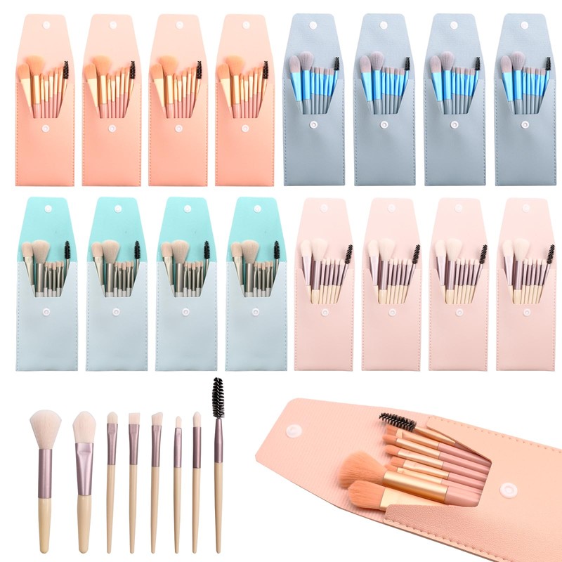 Set de 16 Brochas de Maquillaje de Viaje con Estuche.
