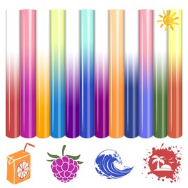 Tintnut Color Changing HTV Vinyl - 12 Sheets 12inch x 10inch UV Color Changing Heat Transfer Vinyl Sunlight Sensitive HTV Iron on Vinyl For T-Shirts Compatible with Cricut or Silhoutte Cameo