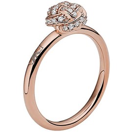 Emporio Armani Ring for Women , Size knot: 8mm, Height 2mm Rose Gold Sterling Silver Ring, EG3540221