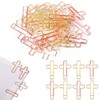 RuiChy 50 Pcs Cross Paper Clips, 34mm Christian Paperclips Metal
