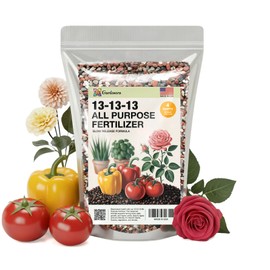Professional 13-13-13 All Purpose Garden Fertilizer – All Purpose Plant Food 13 13 13 for Outdoor Grass, Vegetables, Roses, Flowers, Shrubs, Trees. Lawns, Gardens, Potted Plants (4 QUARTS)