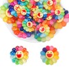WSDMAVIS 40Pcs Cute Sunflower Charms Ornaments Flatback Rainbow Flower Resin