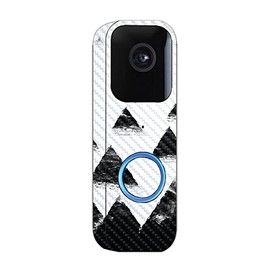 MightySkins Carbon Fiber Skin Compatible with Blink Video Doorbell - Black Hills | Protective, Durable Textured Carbon Fiber Finish | Easy to Apply and Change Styles | Made in The USA