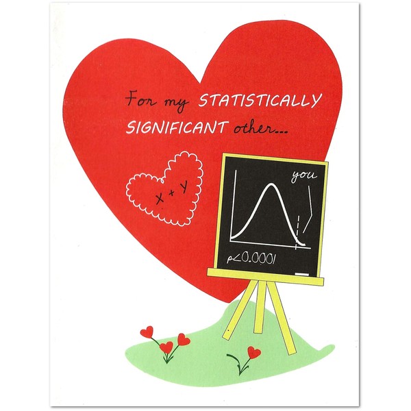 Statistically Significant Other Science Valentine Card (4.25" X 5.5") by Nerdy Words