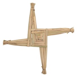 Healeved Croce di paglia intrecciata a mano irlandese parete religiosa tradizionale e croce da tavolo della Santa Brigida Benedizione spirituale per ingresso e fattoria Patrimonio culturale irlandese