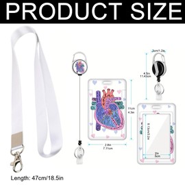 Ziyero Retractable ID Badge Holder Nurse for Women in Nursing Doctor Practice Removable Key Roll with Strap Nurse Accessories Nurse Gifts