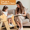 TinyHaven Wooden Toddler Step Stool, 2-Step Foldable Stool for Kids