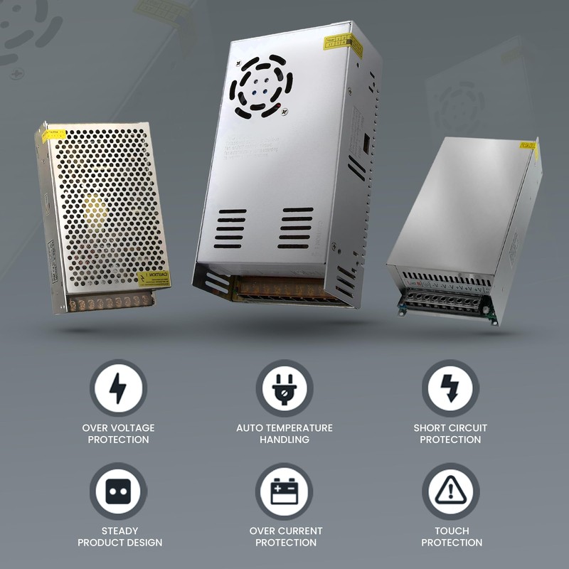 Universal Regulated DC 5V/12V/24V IP20 Rectifier for LED Strip CCTV