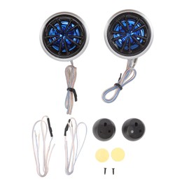 Car Tweeter 150W Pasteable Black Crisp Treble Dome Tweeter for All Car Sound System 2pcs