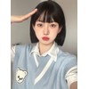 Eileen Bob Black Wig, Natural Fluffy Feel, Women's Wig, Straight,