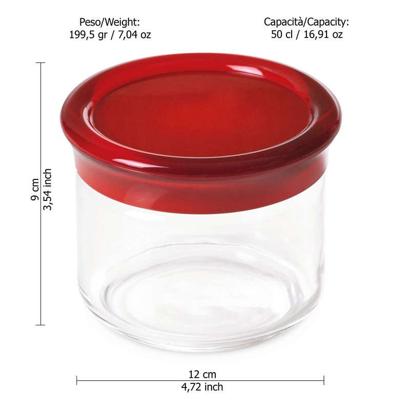 Omada Linea Trendy Design Plastic Container 0.50 L with Snap