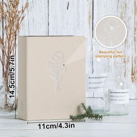 Lanpn Photo Album 9 x 13 50 2 Packs Small Mini Linen Slip-in Album for Portrait Photos Pictures Beige