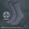 Piarini Men's Health Socks without Elastic Waistband, Pack of 3,